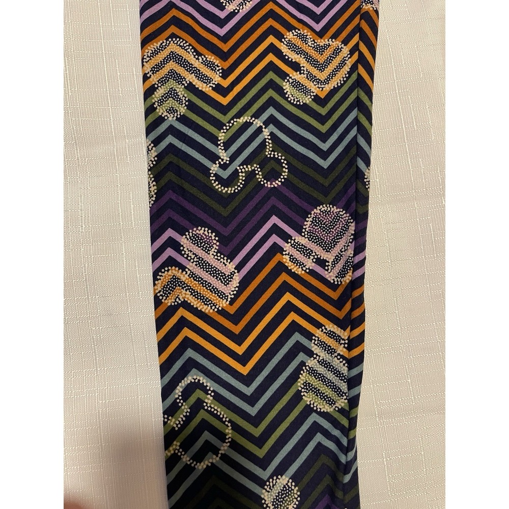 LulaRoe one size leggings Mickey Disney Parks Chevron Navy Walt Disney World - Picture 5 of 7